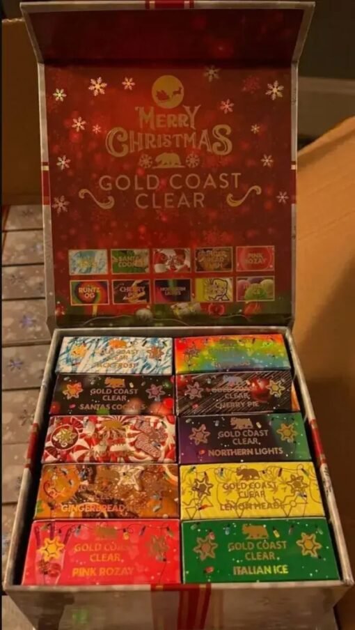 BUY Gold Coast Clear Carts, Best Online Disposable Store, Gold Coast Clear Carts Reviews, Holiday Spirit in Every Puff, Get Yours Before They’re Gone!